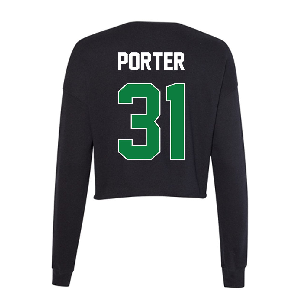 North Texas - NCAA Football : Shane Porter - Women's Cropped Crew Fleece-1