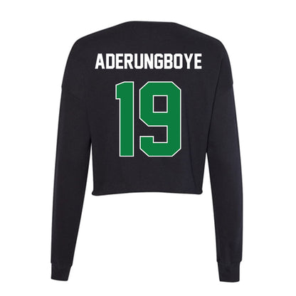 North Texas - NCAA Football : Victor Aderungboye - Women's Cropped Crew Fleece-1
