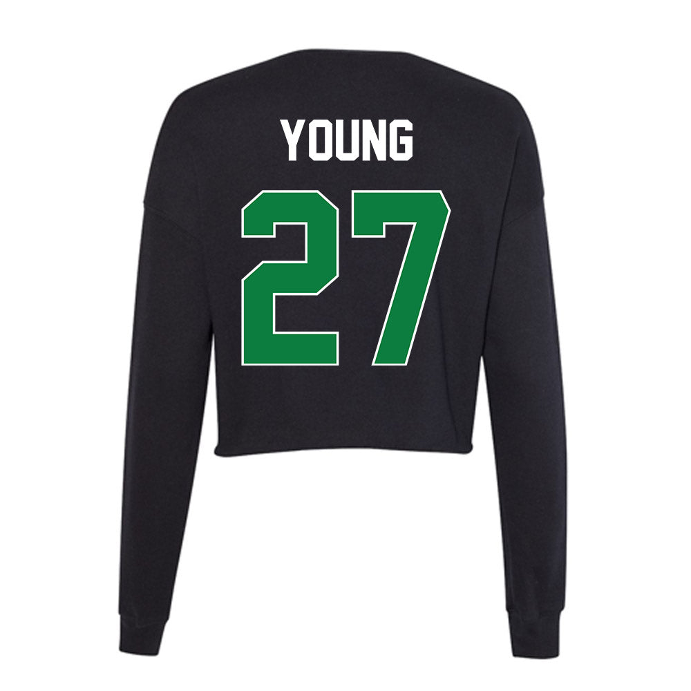 North Texas - NCAA Football : Wyatt Young - Women's Cropped Crew Fleece-1