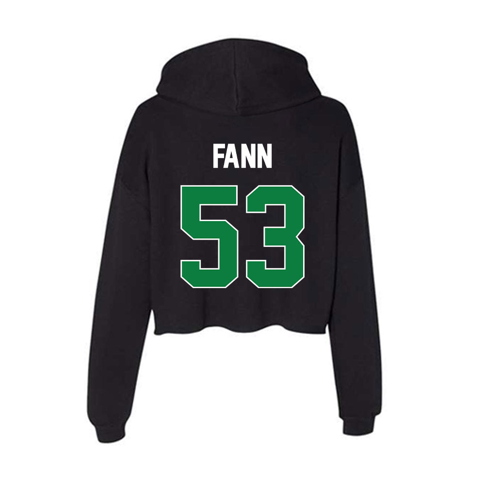 North Texas - NCAA Football : Blake Fann - Women's Crop Fleece Hoodie-1