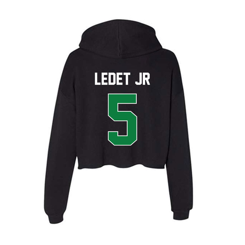 North Texas - NCAA Football : Quincy Ledet Jr - Women's Crop Fleece Hoodie-1