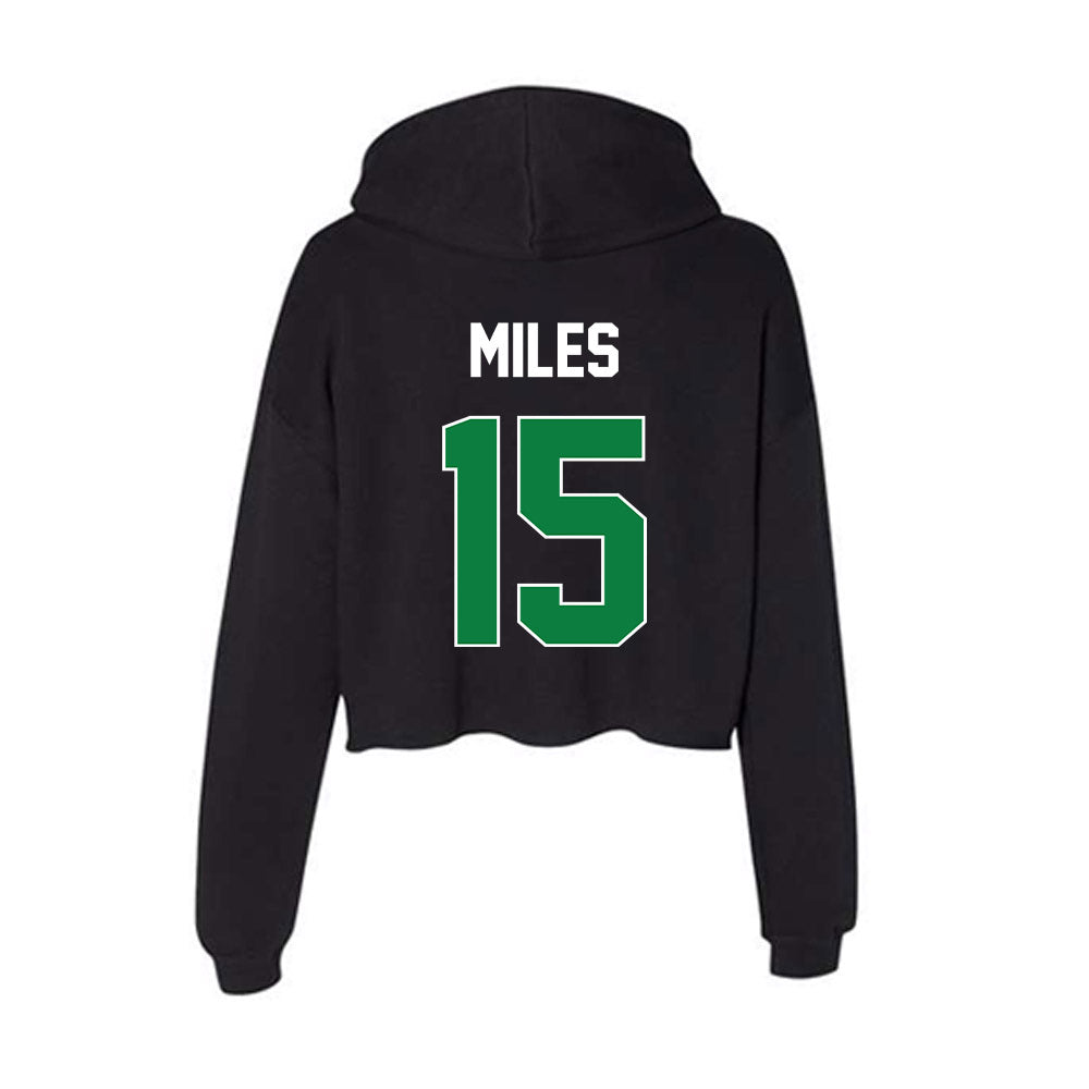 North Texas - NCAA Football : Oliver Miles - Women's Crop Fleece Hoodie-1