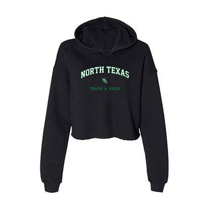 North Texas - NCAA Women's Track & Field : Mackenzie Kuehl - Women's Crop Fleece Hoodie-0