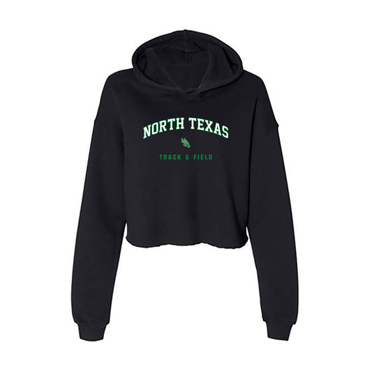 North Texas - NCAA Women's Track & Field : Mackenzie Kuehl - Women's Crop Fleece Hoodie-0