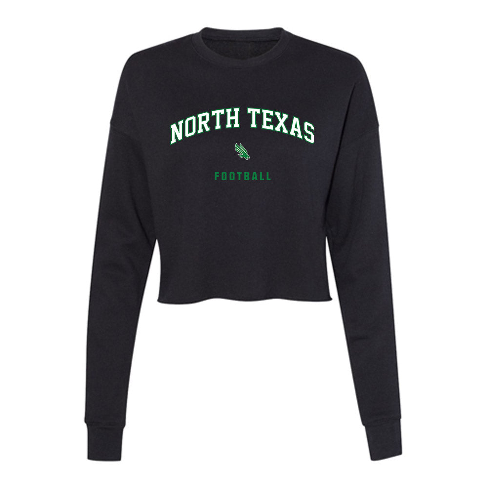 North Texas - NCAA Football : Miles Coleman - Women's Cropped Crew Fleece-0