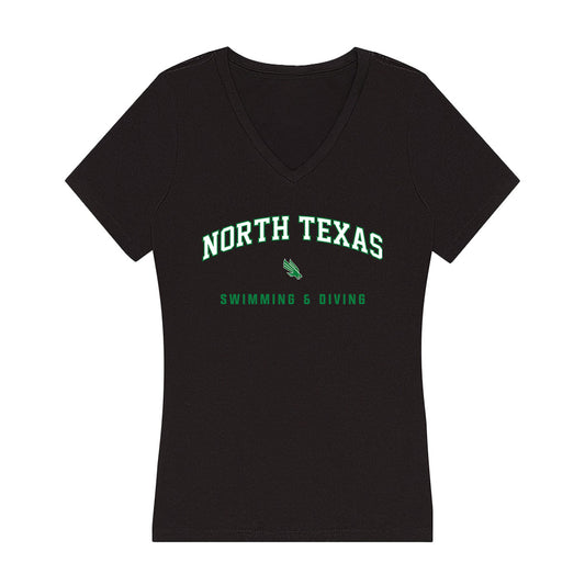 North Texas - NCAA Women's Swimming & Diving : Scarlett McCloud - Women's V-Neck T-Shirt-0