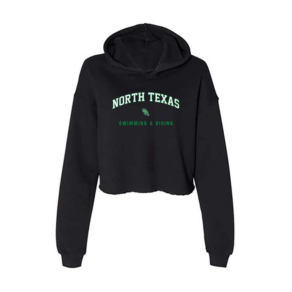 North Texas - NCAA Women's Swimming & Diving : Kayleigh Lovell - Women's Crop Fleece Hoodie-0