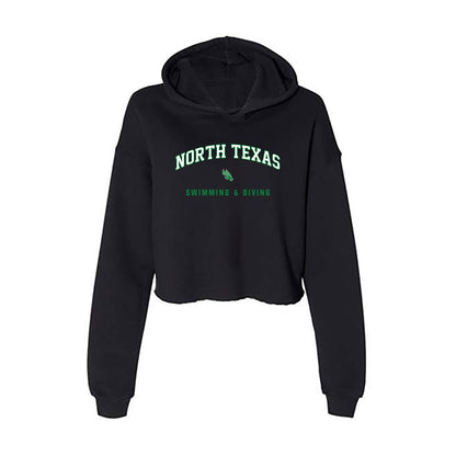 North Texas - NCAA Women's Swimming & Diving : Kayleigh Lovell - Women's Crop Fleece Hoodie-0