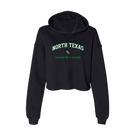 North Texas - NCAA Women's Swimming & Diving : Kayleigh Lovell - Women's Crop Fleece Hoodie-0