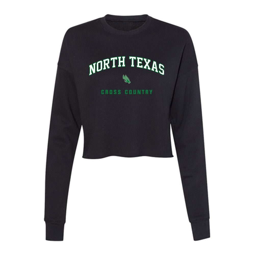 North Texas - NCAA Men's Cross Country : Iain Salter - Women's Cropped Crew Fleece-0