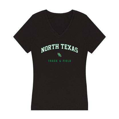 North Texas - NCAA Women's Track & Field : Makayla Roy - Women's V-Neck T-Shirt-0