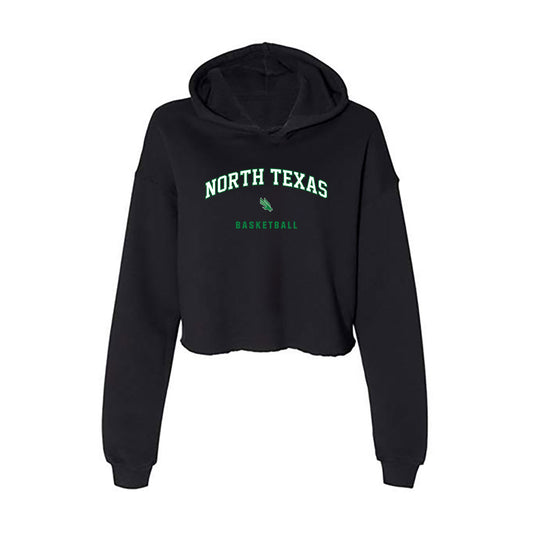 North Texas - NCAA Women's Basketball : Megan Nestor - Women's Crop Fleece Hoodie-0