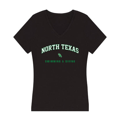 North Texas - NCAA Women's Swimming & Diving : Jette Helene Schindler - Women's V-Neck T-Shirt-0