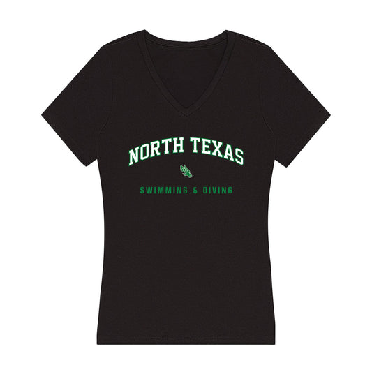 North Texas - NCAA Women's Swimming & Diving : Jette Helene Schindler - Women's V-Neck T-Shirt-0