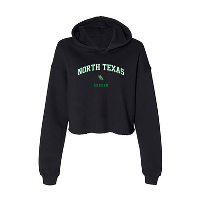 North Texas - NCAA Women's Soccer : Rachel Roebuck - Women's Crop Fleece Hoodie-0