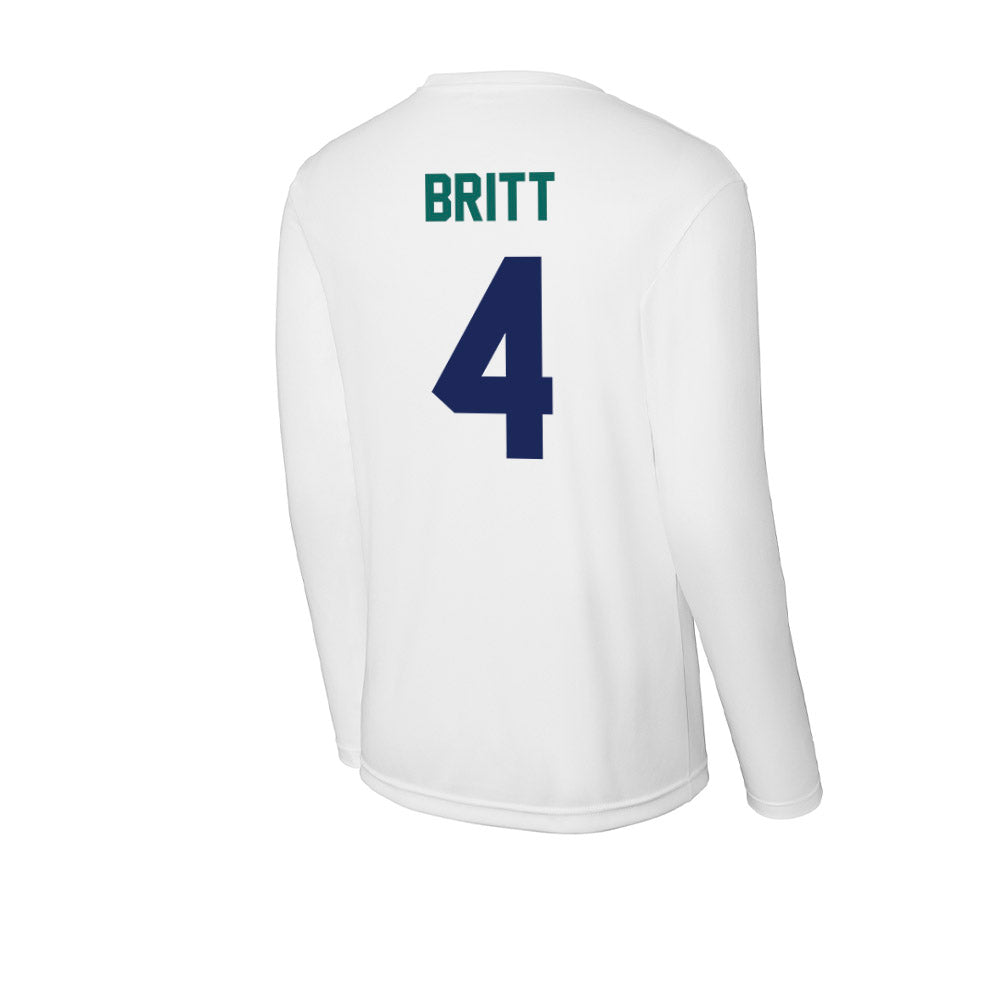 UNC Wilmington - NCAA Softball : Morgan Britt - Activewear Long Sleeve T-Shirt-1