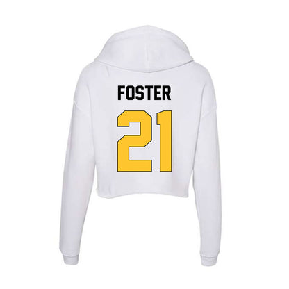 Southern Miss - NCAA Football : Khalil Foster - Women's Crop Fleece Hoodie-1