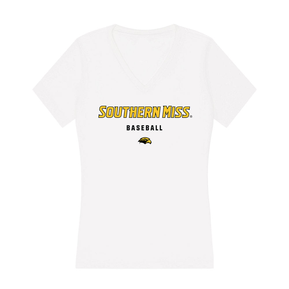 Southern Miss - NCAA Baseball : Jace Norton - Women's V-Neck T-Shirt-0