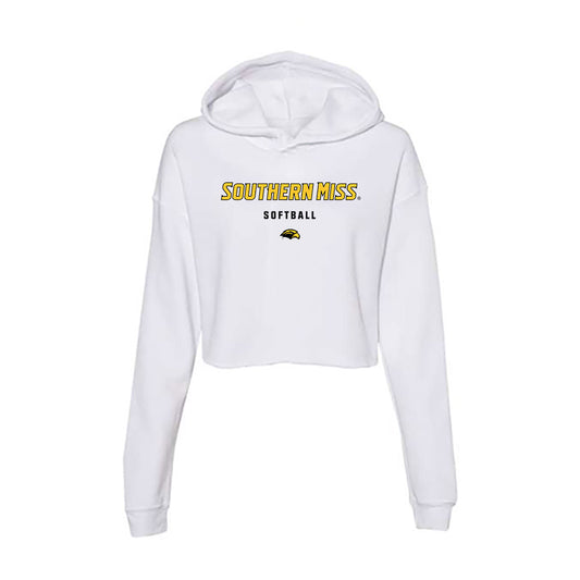 Southern Miss - NCAA Softball : Bella Ramon - Women's Crop Fleece Hoodie-0