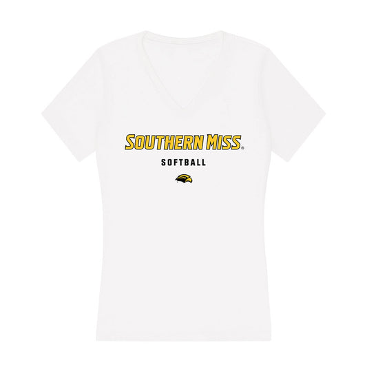 Southern Miss - NCAA Softball : Issie Coker - Women's V-Neck T-Shirt-0