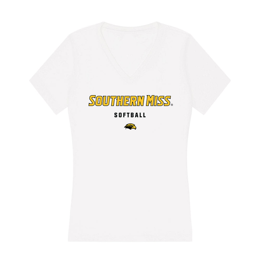 Southern Miss - NCAA Softball : Bella Ramon - Women's V-Neck T-Shirt-0