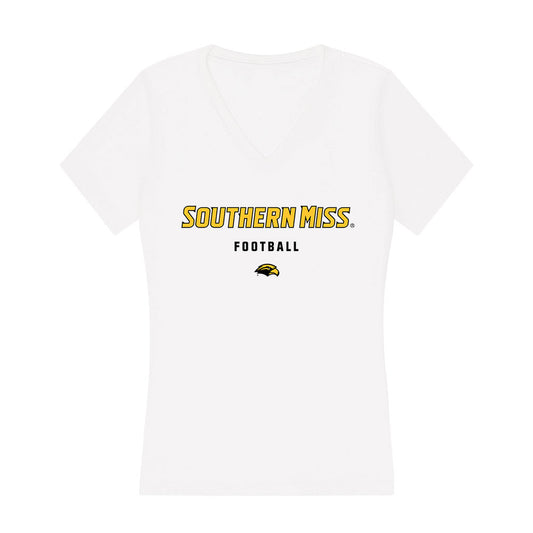 Southern Miss - NCAA Football : Michael Caraway - Women's V-Neck T-Shirt-0
