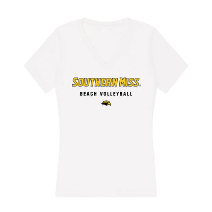 Southern Miss - NCAA Beach Volleyball : Brooklyn Bowdler - Women's V-Neck T-Shirt-0