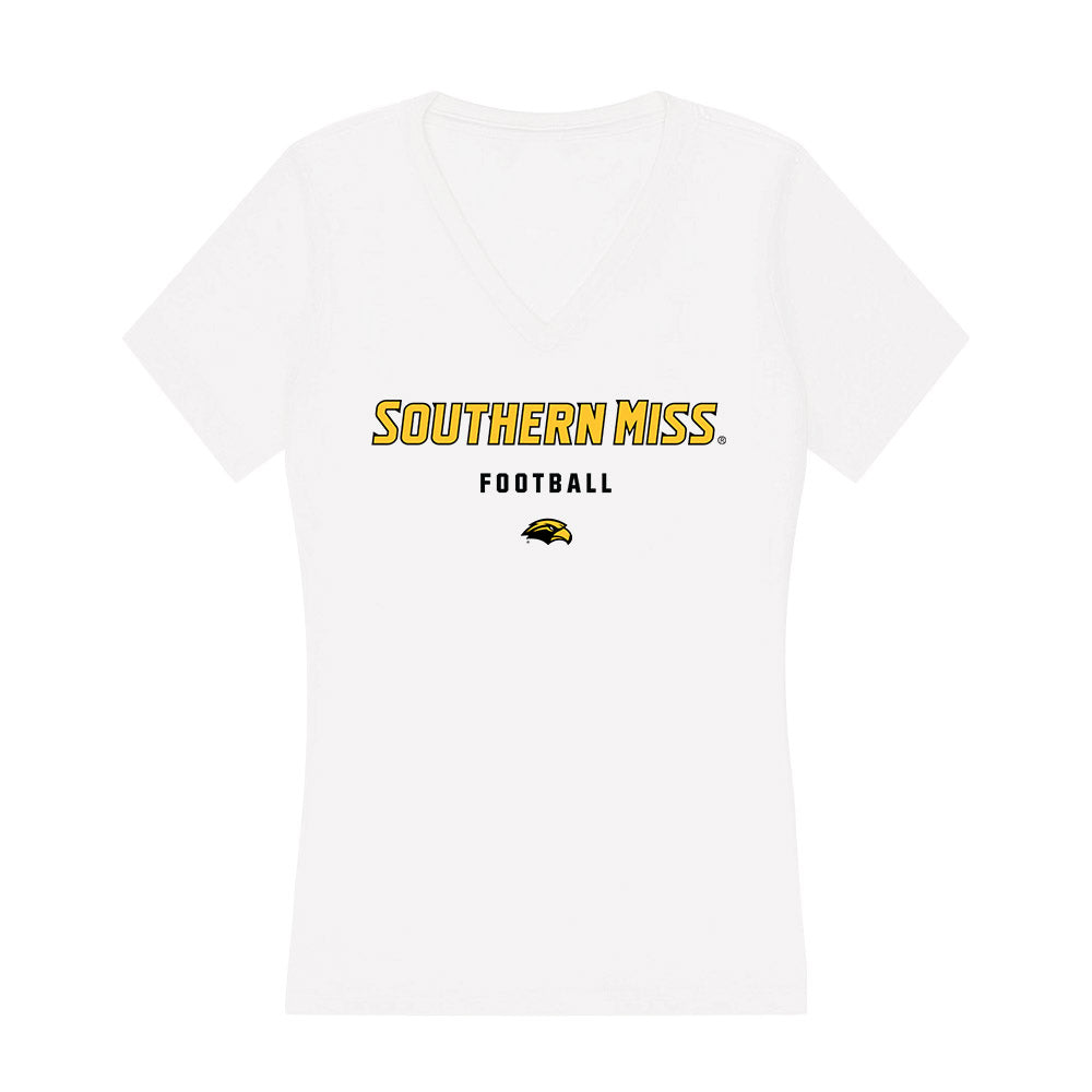 Southern Miss - NCAA Football : Mathis Haygood - Women's V-Neck T-Shirt-0