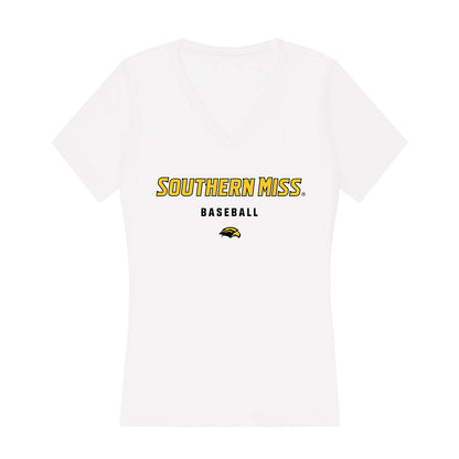 Southern Miss - NCAA Baseball : Cole Richardson - Women's V-Neck T-Shirt-0