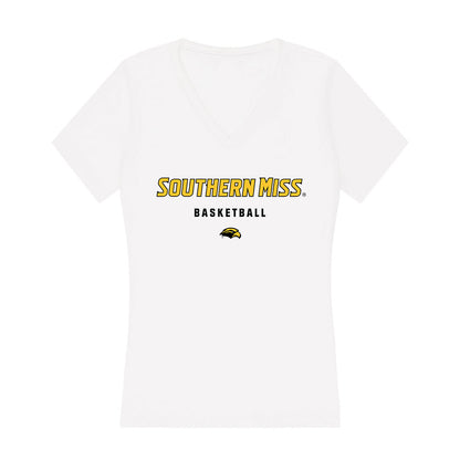 Southern Miss - NCAA Women's Basketball : Nyla Jean - Women's V-Neck T-Shirt-0