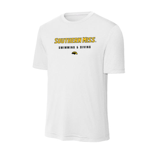 Southern Miss - NCAA Women's Swimming & Diving : Rae'Shaundra Johnson - Activewear T-Shirt-0
