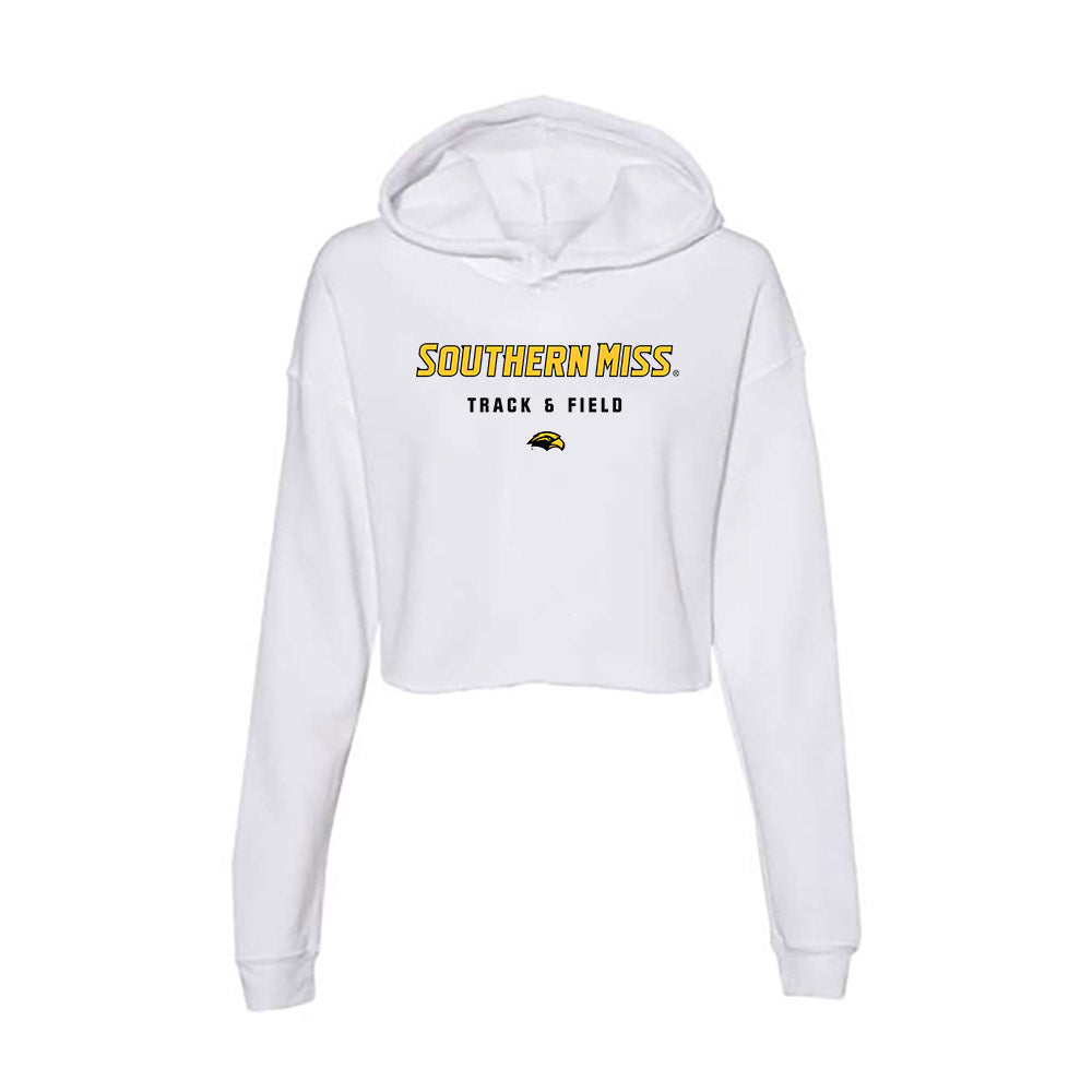 Southern Miss - NCAA Men's Track & Field : Kaleb Favaloro - Women's Crop Fleece Hoodie-0