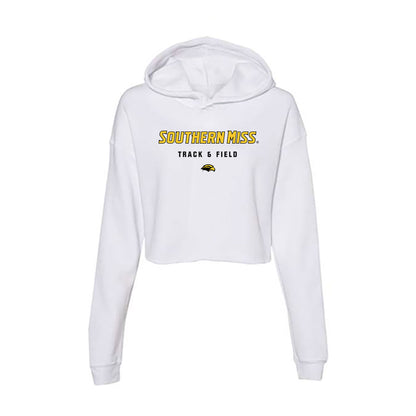 Southern Miss - NCAA Men's Track & Field : Kaleb Favaloro - Women's Crop Fleece Hoodie-0