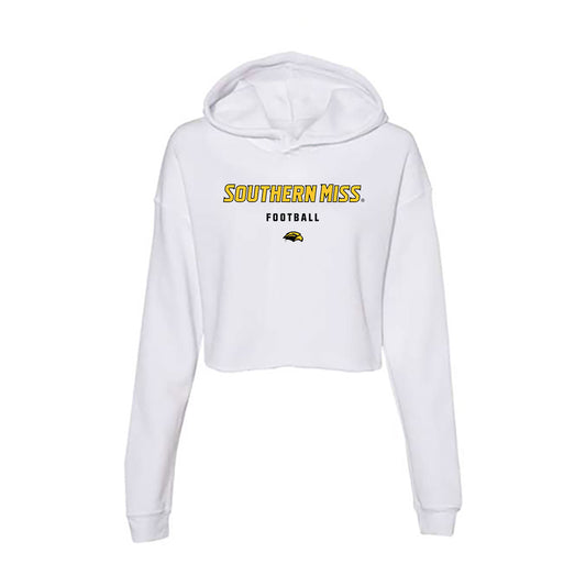 Southern Miss - NCAA Football : Brodarius Lewis - Women's Crop Fleece Hoodie-0