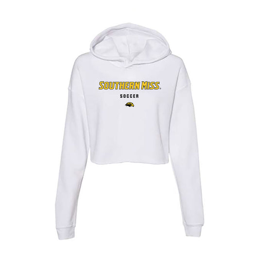 Southern Miss - NCAA Women's Soccer : Ava Bynes - Women's Crop Fleece Hoodie-0
