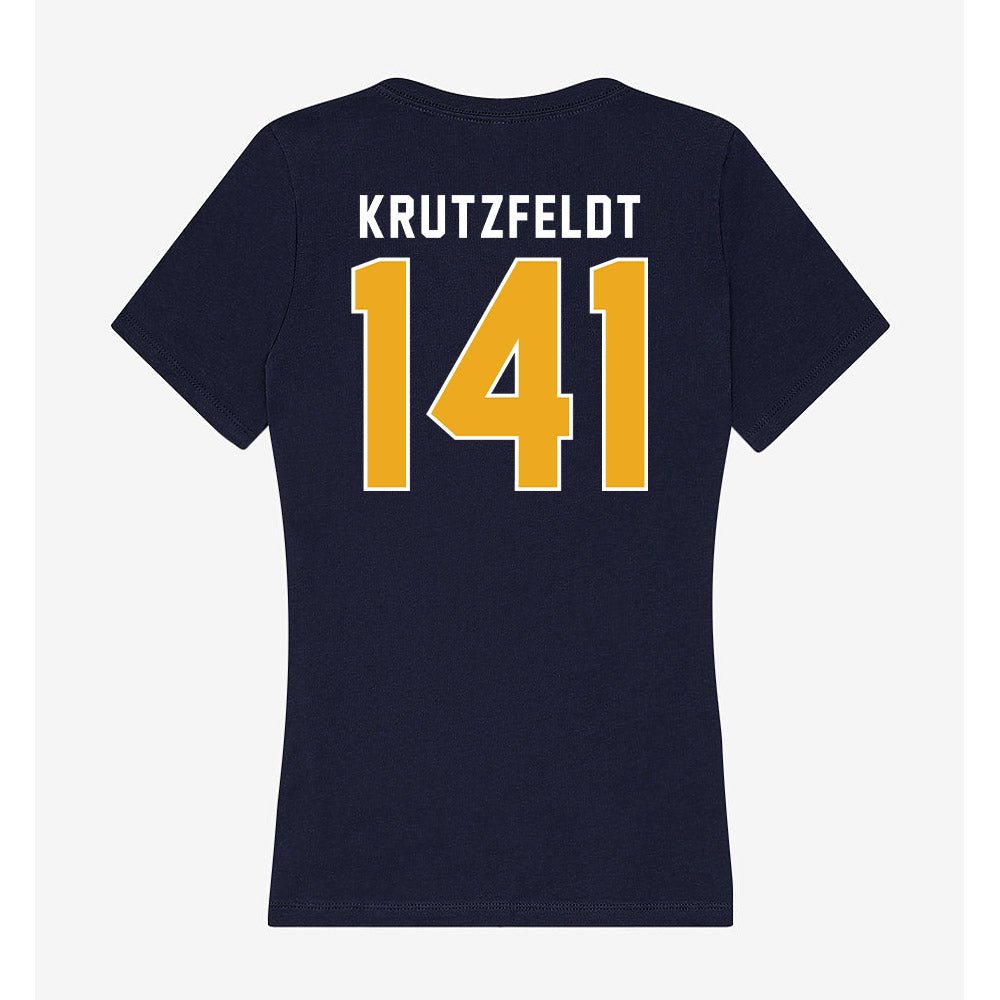 UTC - NCAA Wrestling : Cole Krutzfeldt - Women's V-Neck T-Shirt-1