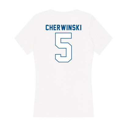 SSU - NCAA Women's Basketball : Sienna Cherwinski - Women's V-Neck T-Shirt-1
