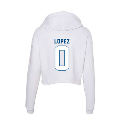  - NCAA Women's Basketball : Alysa Lopez - Women's Crop Fleece Hoodie-1