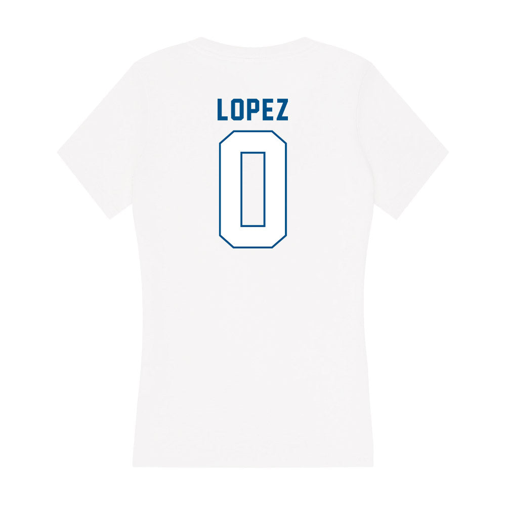  - NCAA Women's Basketball : Alysa Lopez - Women's V-Neck T-Shirt-1