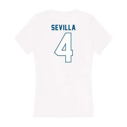 SSU - NCAA Men's Basketball : Donovan Sevilla - Women's V-Neck T-Shirt-1