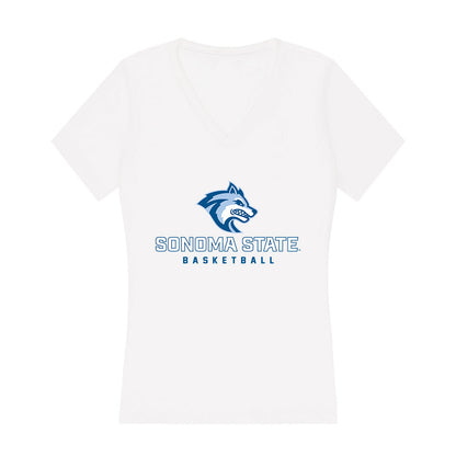SSU - NCAA Men's Basketball : Donovan Sevilla - Women's V-Neck T-Shirt-0