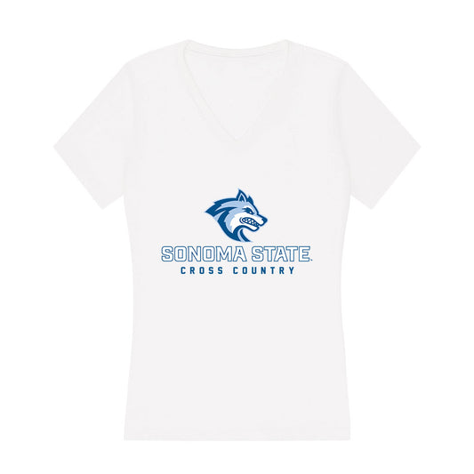 SSU - NCAA Women's Cross Country : Gianna Bomarito - Women's V-Neck T-Shirt-0