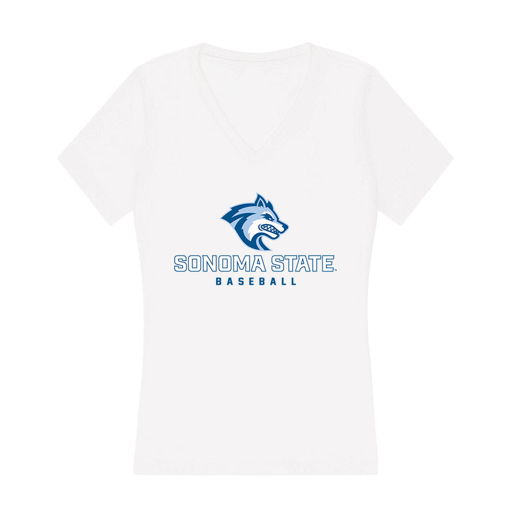 SSU - NCAA Baseball : Jesse Moore - Women's V-Neck T-Shirt-0