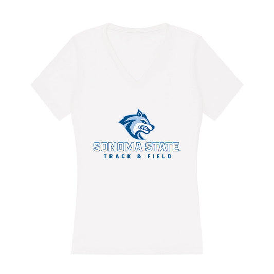 SSU - NCAA Women's Track & Field : Ariyah Ford - Women's V-Neck T-Shirt-0