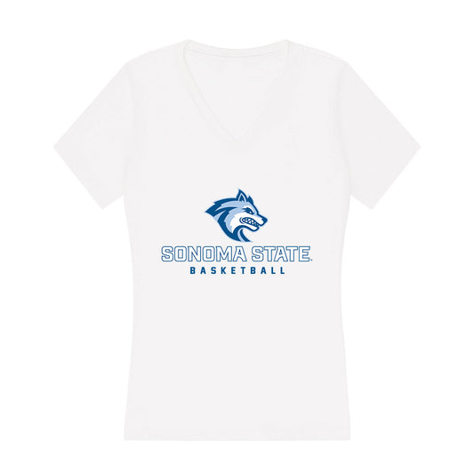 SSU - NCAA Men's Basketball : Terence Haywood - Women's V-Neck T-Shirt-0