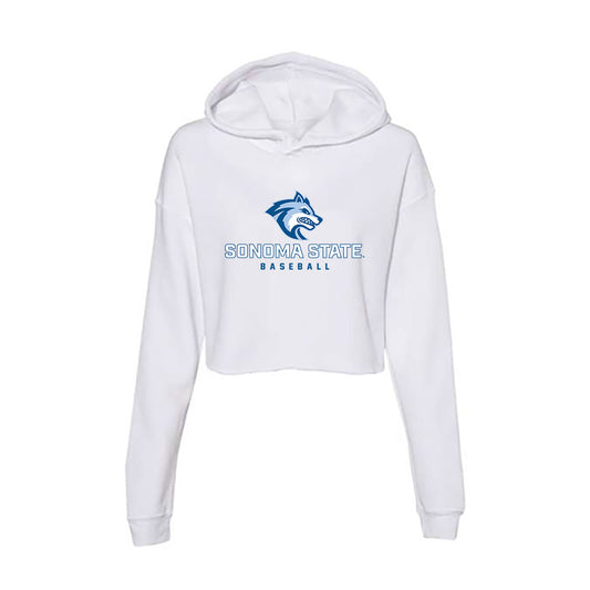 SSU - NCAA Baseball : Hawk Hill - Women's Crop Fleece Hoodie-0