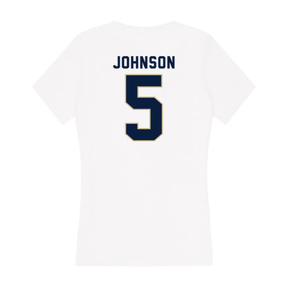Akron - NCAA Men's Basketball : Tavari Johnson - Women's V-Neck T-Shirt-1