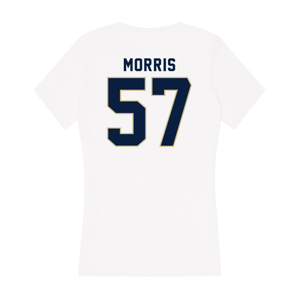 Akron - NCAA Football : Delvin Morris - Women's V-Neck T-Shirt-1