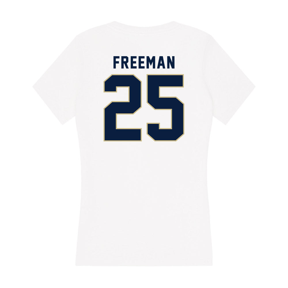 Akron - NCAA Men's Basketball : Enrique Freeman - Women's V-Neck T-Shirt-1