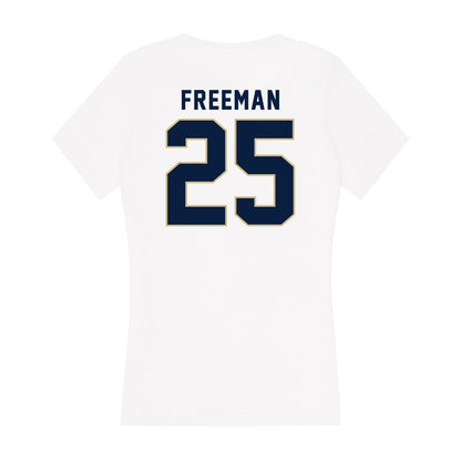 Akron - NCAA Men's Basketball : Enrique Freeman - Women's V-Neck T-Shirt-1